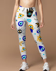 Evil eye print design leggings