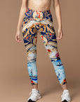 Venice grand canal exquisite gold filigree pattern leggings