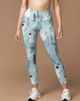 Christmas cute snowman and tree leggings