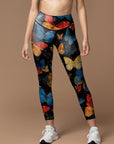 Exotic butterfly colorful elegance leggings