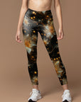 Star glowing flower star leggings