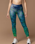 Animal blooming peacock feather leggings