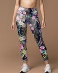 Flower cherry blossom golden leaves leggings