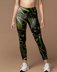 Abstract green liquid fluid water ripples leggings