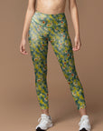 Flower vague watercolor daffodil leggings