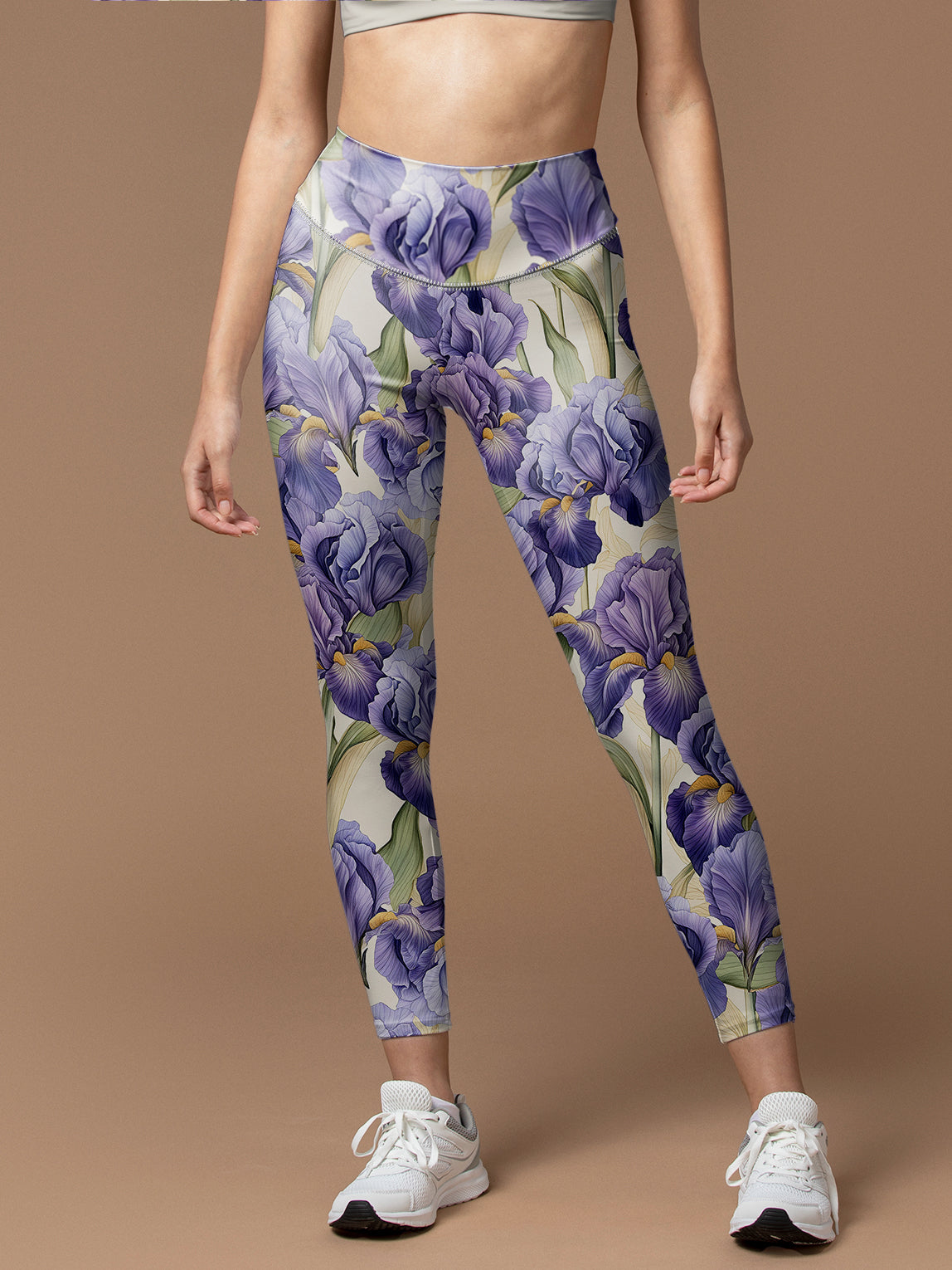 Flower purple Iris serenade leggings