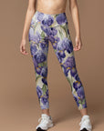 Flower purple Iris serenade leggings