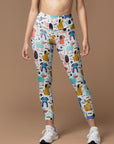 Animal cartoon dog sheep print leggings