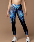 Flower watercolor moon violet leggings