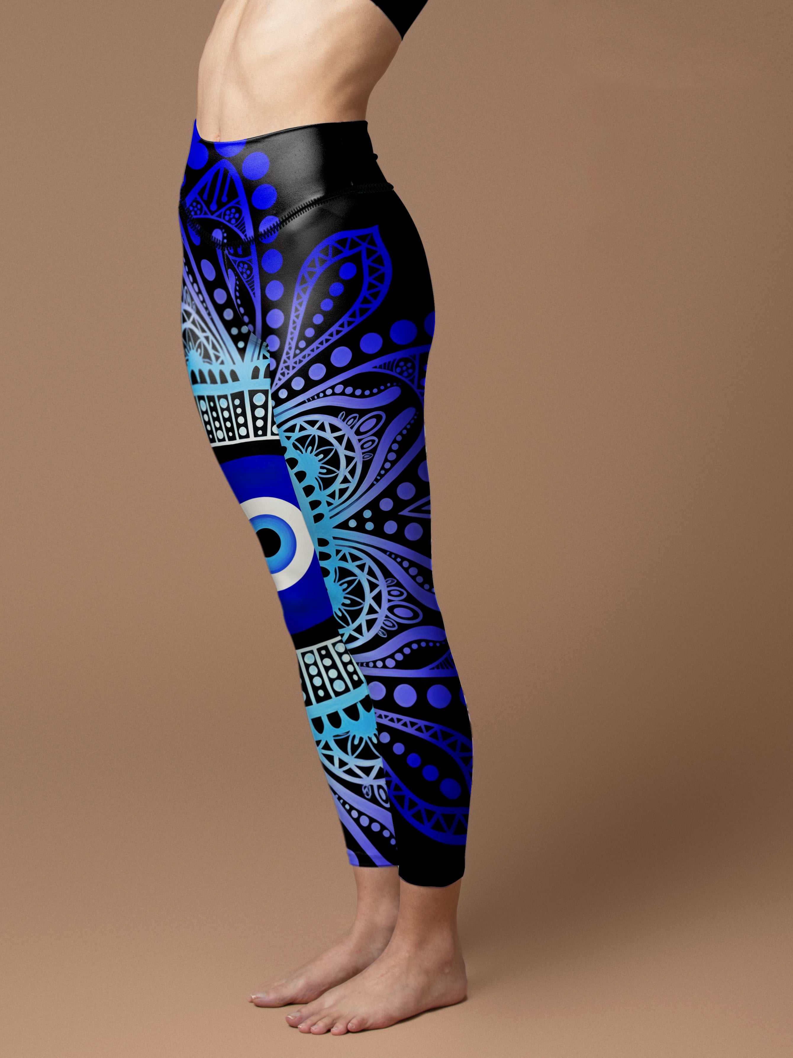 Evil eye mandala design leggings