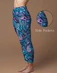 Mandala blue cute boho geometric leggings