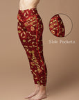 Christmas gear lights christmas tree red legging