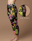 Flower tropical anthurium lotus leggings