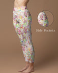 Tie dye color diffusion pattern yoga leggings