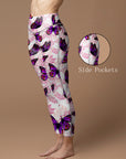 Animal purple flying butterfly leggings