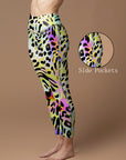 Animal leopard print colorful psychedelic leggings