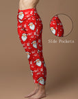 Christmas head santa claus leggings