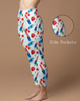 Fruits hand drawn fashion illustration lipstick cherry leggings