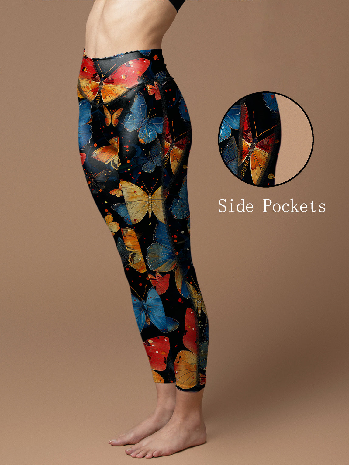 Exotic butterfly colorful elegance leggings