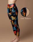 Exotic butterfly colorful elegance leggings