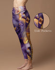 Abstract purple gilt water ripples with butterfly leggings