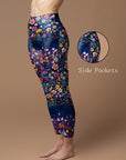 Flower psychedelic colorful wildflowers leggings