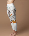 Halloween skeleton dancing pumpkin leggings