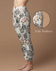 Halloween colorful spotted ghost leggings