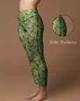 Flower vague watercolor daffodil leggings