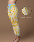 European palace golden pattern mural leggings