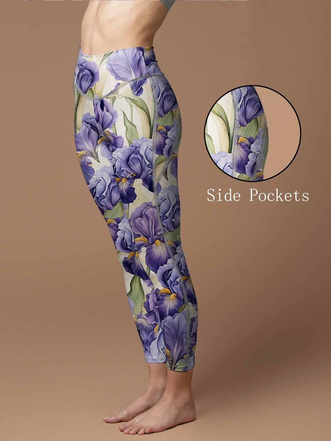 Flower purple Iris serenade leggings