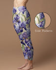 Flower purple Iris serenade leggings