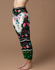 Flower ethnic peony lace leggings