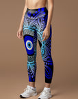 Evil eye mandala design leggings