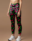 Fruit cherry red ripe berry leggings