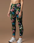 Flowers lilies and morning glory leggings