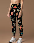 Ocean gem starfish turtle coral shell yoga leggings