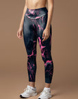 Tie dye pink smudged water ripple leggings