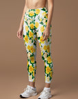 Flower yellow rose leggings