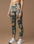 Flowers  hand drawn colorful wildflower leggings