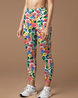 Flower hibiscus sunflower watercolor leggings