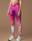 Flower watercolor psychedelic violet leggings