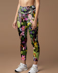 Flower tropical anthurium lotus leggings