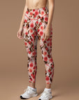 Flower rose hawthorn red retro leggings