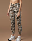 Animal zebra leopard patchwork brown leggings