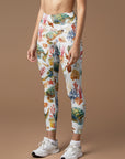 Ocean colorful tropical turtles starfish leggings