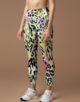 Animal leopard print colorful psychedelic leggings