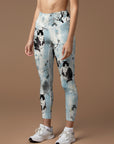 Animal ink painting cat plum blossom leggings