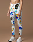 Evil eye print design leggings