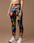 Exotic butterfly colorful elegance leggings